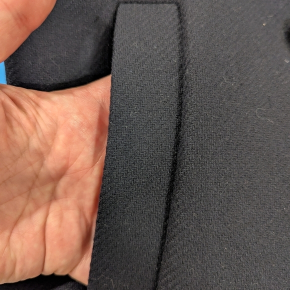 Zara Military Jacket with Gold Buttons Fitted Wool Navy Pea Coat Size Large - Picture 8 of 17